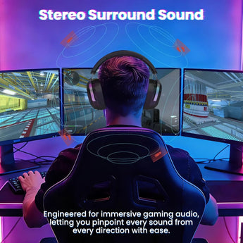 Attack shark g800 wireless rgb gaming headset:7.1 surround sound-50mm