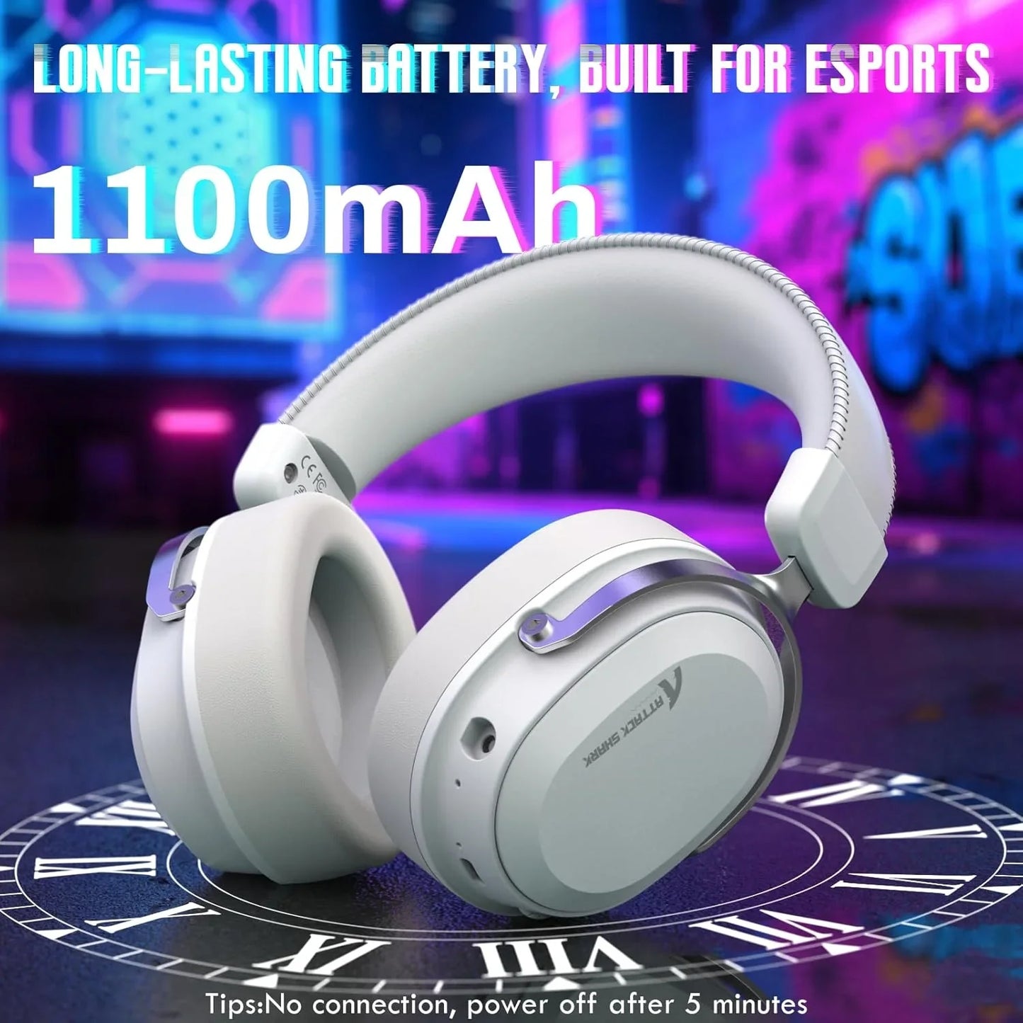 Attack shark l30pro wireless gaming headset with 2.4ghz/bt/wired long battery