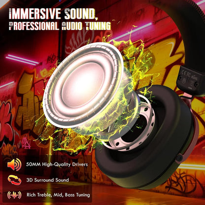 Attack shark l30pro wireless gaming headset with 2.4ghz/bt/wired long battery