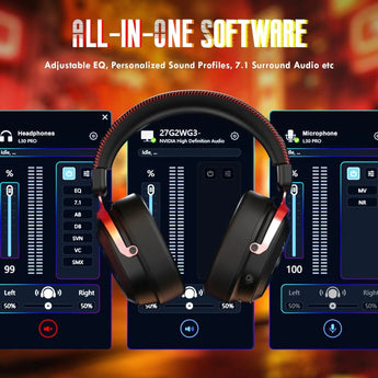 Attack shark l30pro wireless gaming headset with 2.4ghz/bt/wired long battery
