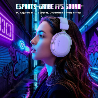 Attack shark l30pro wireless gaming headset with 2.4ghz/bt/wired long battery