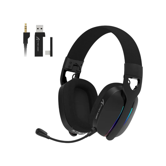 Attack shark l90 ultra-light wireless headset,rgb,foldable,triple-