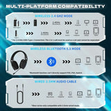 Attack shark l90 ultra-light wireless headset,rgb,foldable,triple-