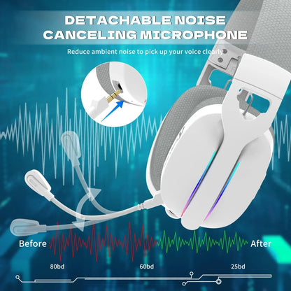 Attack shark l90 ultra-light wireless headset,rgb,foldable,triple-