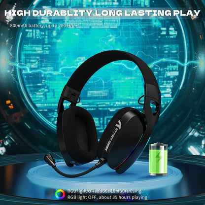 Attack shark l90 ultra-light wireless headset,rgb,foldable,triple-