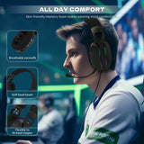 Attack shark l90 ultra-light wireless headset,rgb,foldable,triple-
