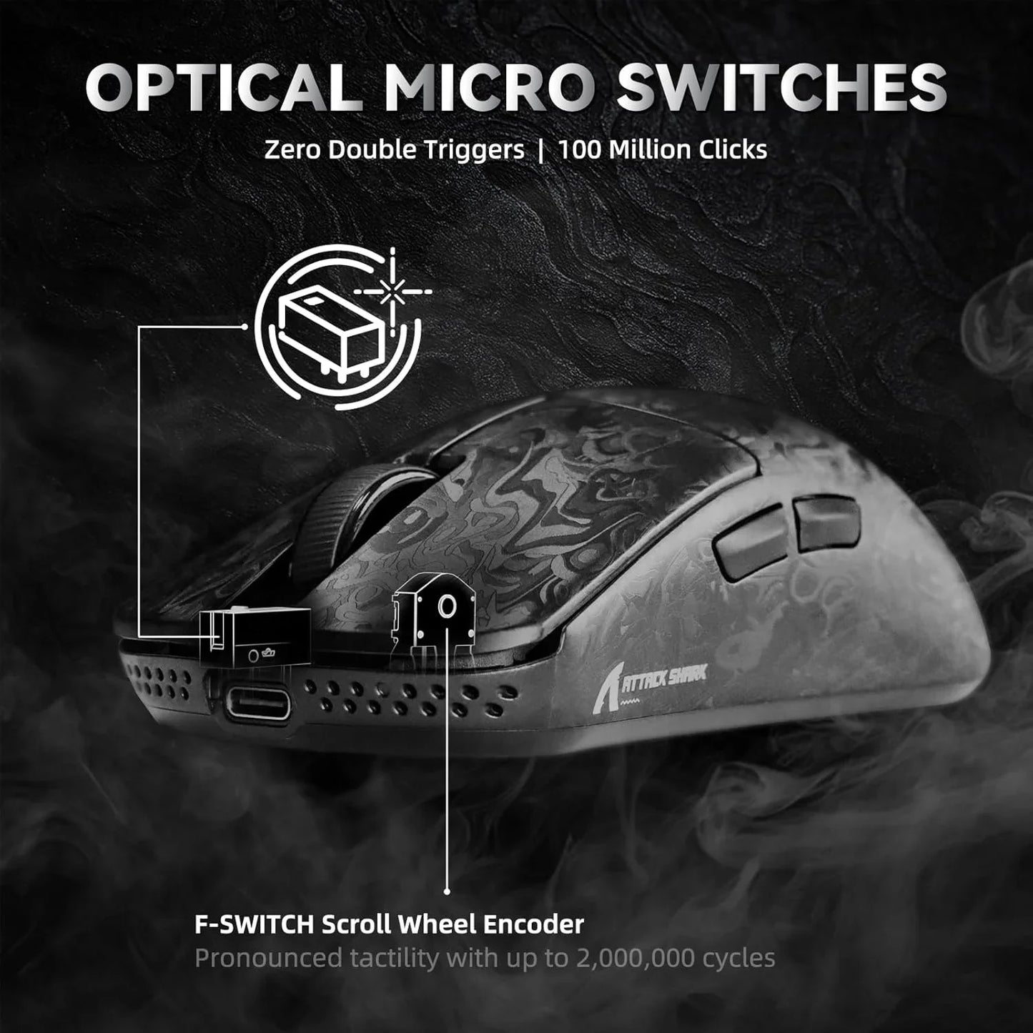 Attack shark r11 ultra 8k carbon fiber wireless gaming mouse,paw3950 max