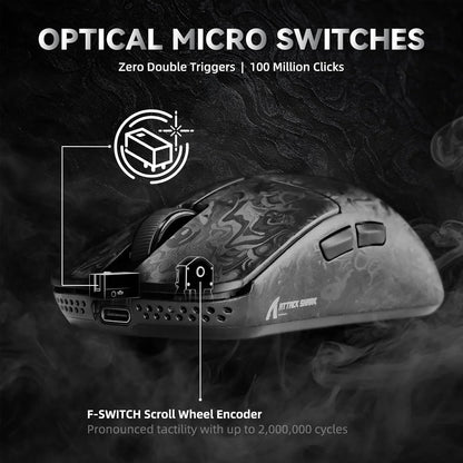 Attack shark r11 ultra 8k carbon fiber wireless gaming mouse,paw3950 max