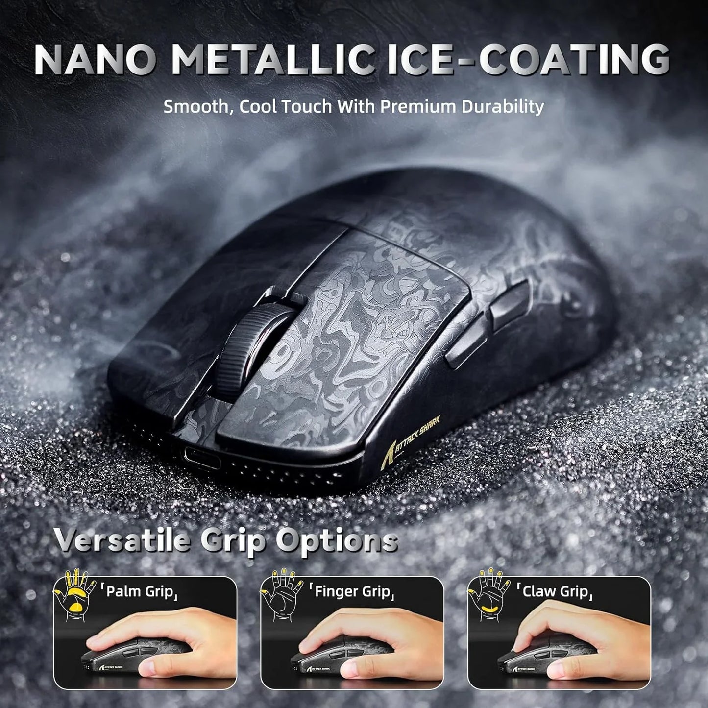 Attack shark r11 ultra 8k carbon fiber wireless gaming mouse,paw3950 max