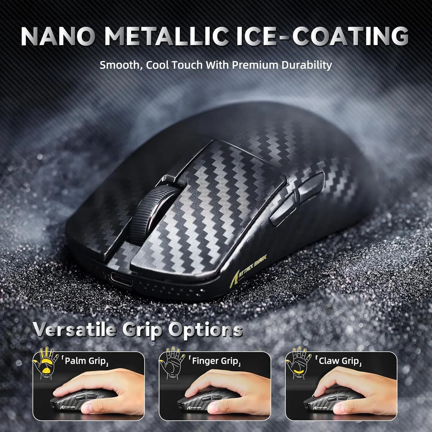 Attack shark r11 ultra 8k carbon fiber wireless gaming mouse,paw3950 max
