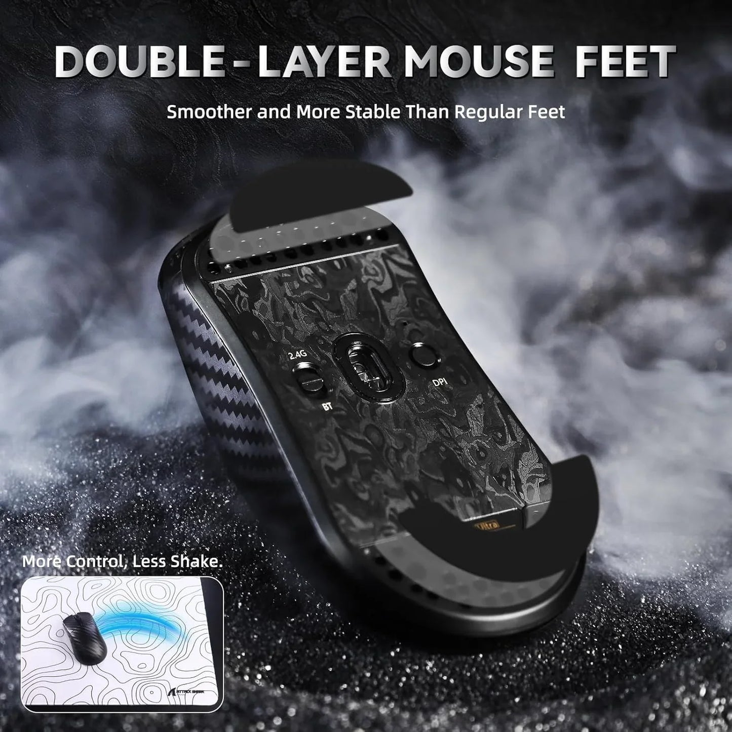 Attack shark r11 ultra 8k carbon fiber wireless gaming mouse,paw3950 max