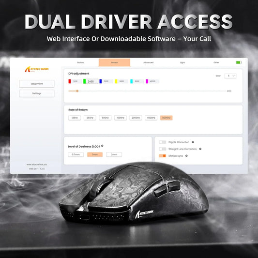 Attack shark r11 ultra 8k carbon fiber wireless gaming mouse,paw3950 max