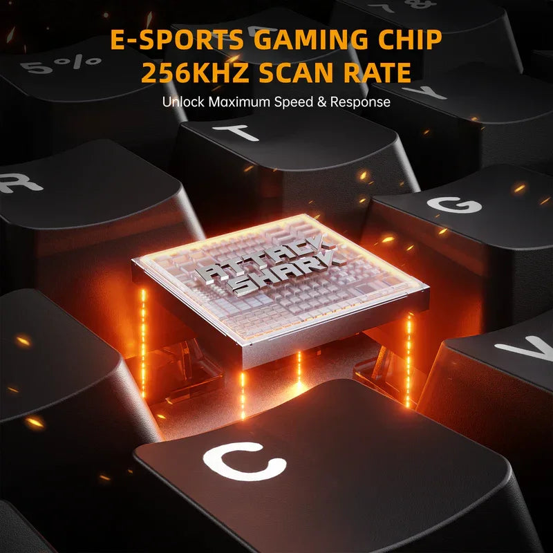 Attack shark r68 he 60% wired rapid trigger 8k mechanical rgb gaming keyboard