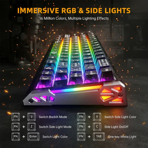 Attack shark r68 he 60% wired rapid trigger 8k mechanical rgb gaming keyboard