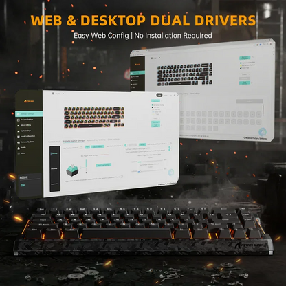 Attack shark r68 he 60% wired rapid trigger 8k mechanical rgb gaming keyboard