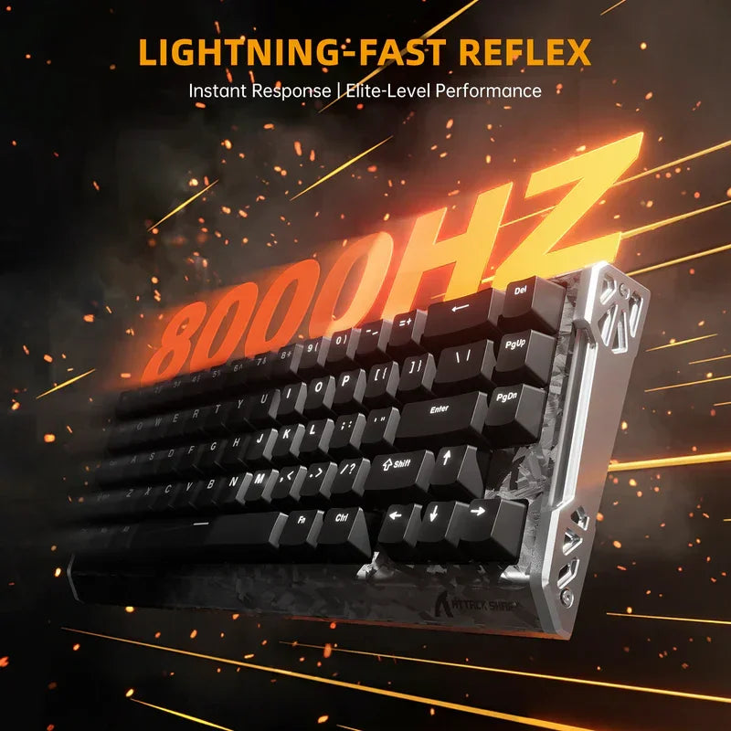 Attack shark r68 he 60% wired rapid trigger 8k mechanical rgb gaming keyboard