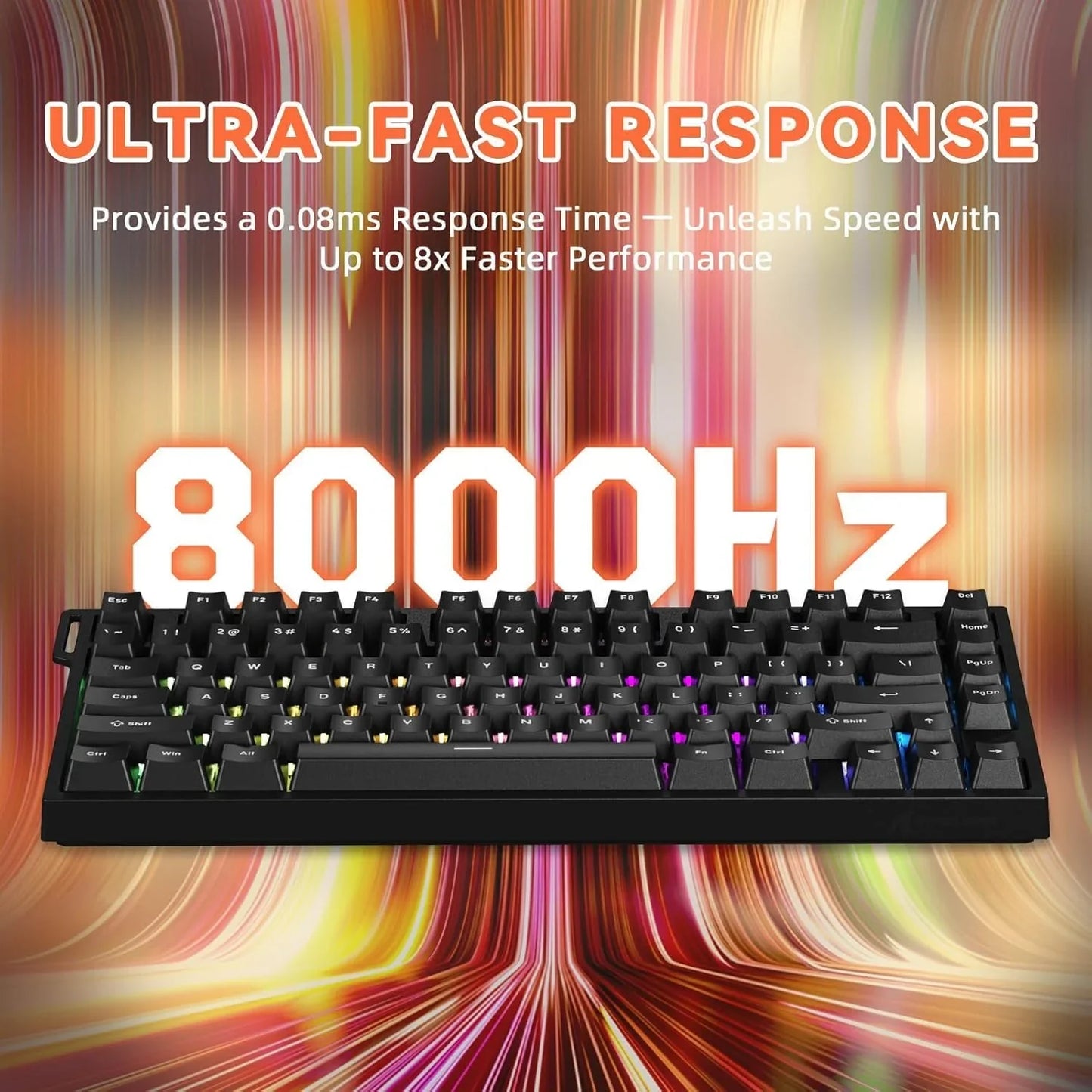 Attack shark r82 he rapid trigger wired mechanical gaming keyboard tkl nkro