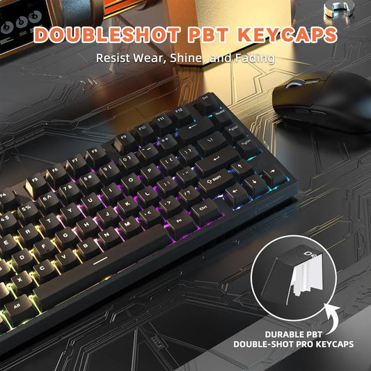 Attack shark r82 he rapid trigger wired mechanical gaming keyboard tkl nkro