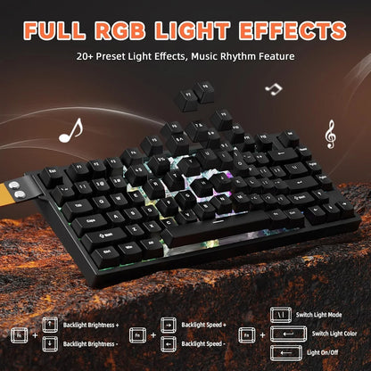 Attack shark r82 he rapid trigger wired mechanical gaming keyboard tkl nkro
