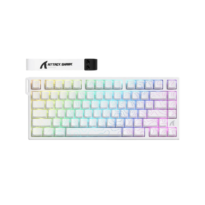 Attack shark r82he rapid trigger wired mechanical gaming keyboard tkl nkro
