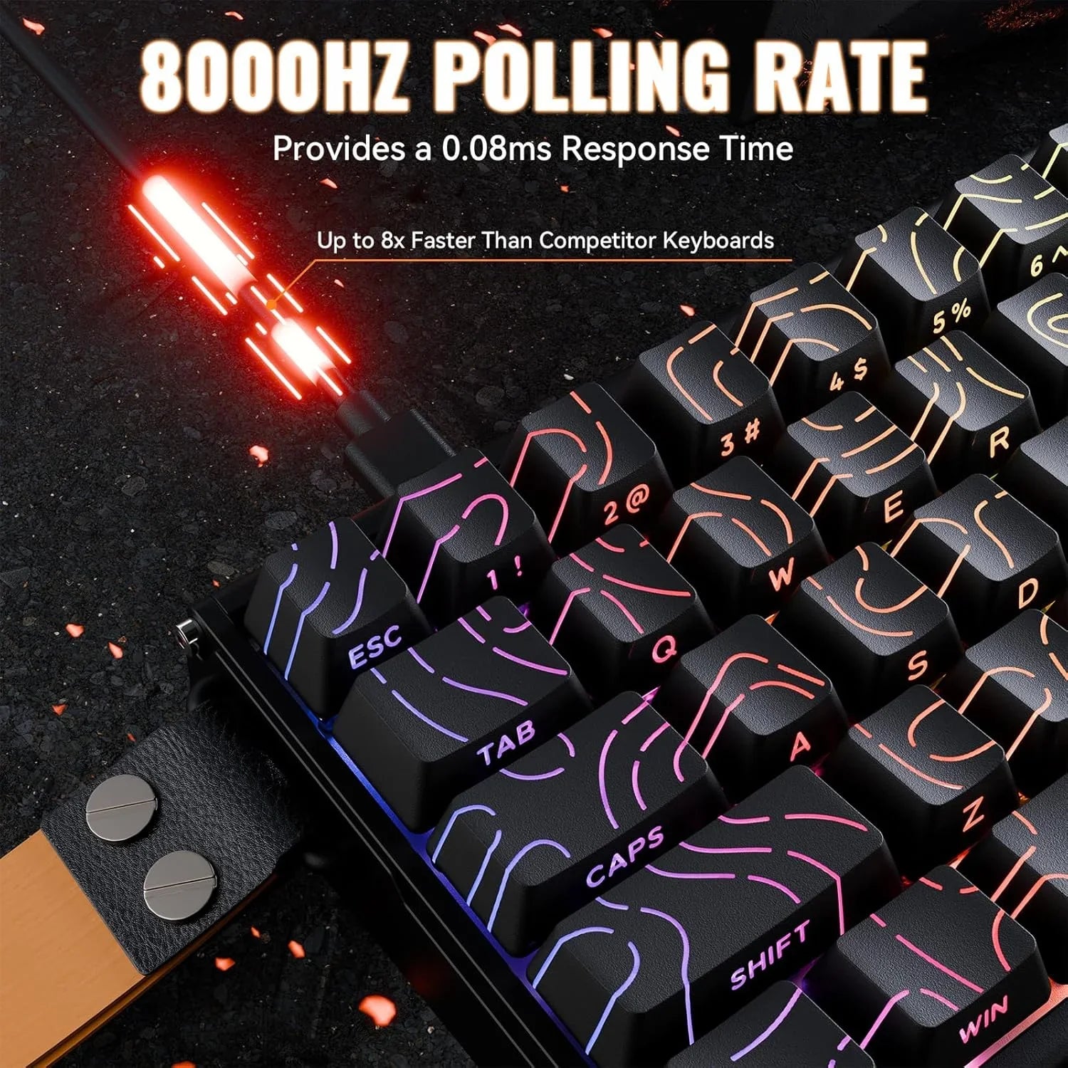 Attack shark x68max he wired rapid trigger mechanical creamy tkl rgb gaming