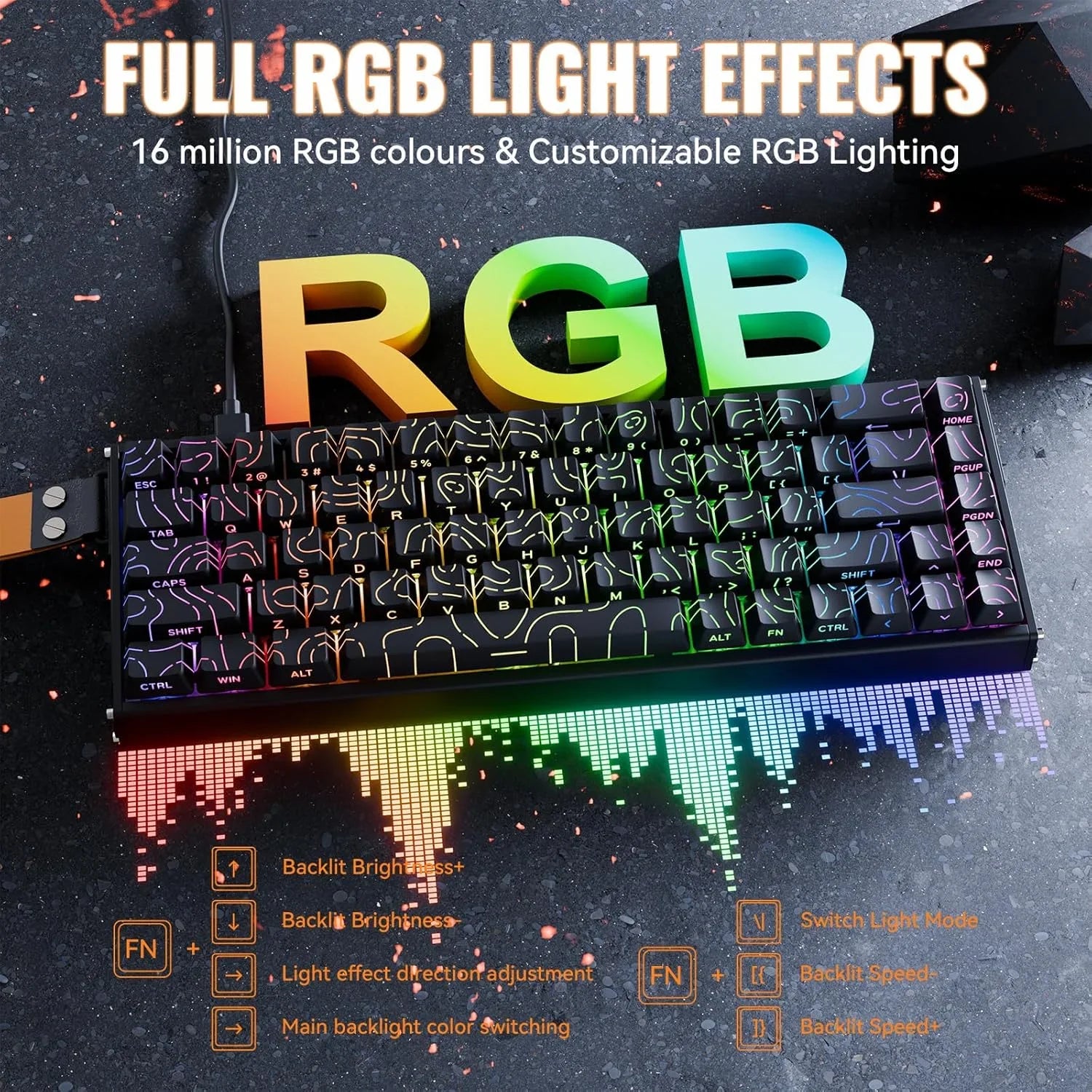 Attack shark x68max he wired rapid trigger mechanical creamy tkl rgb gaming