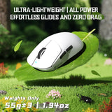 Attack shark x8 se wireless gaming mouse,55g ultra-lightweight wired/bt/2.4ghz