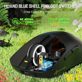 Attack shark x8 se wireless gaming mouse,55g ultra-lightweight wired/bt/2.4ghz