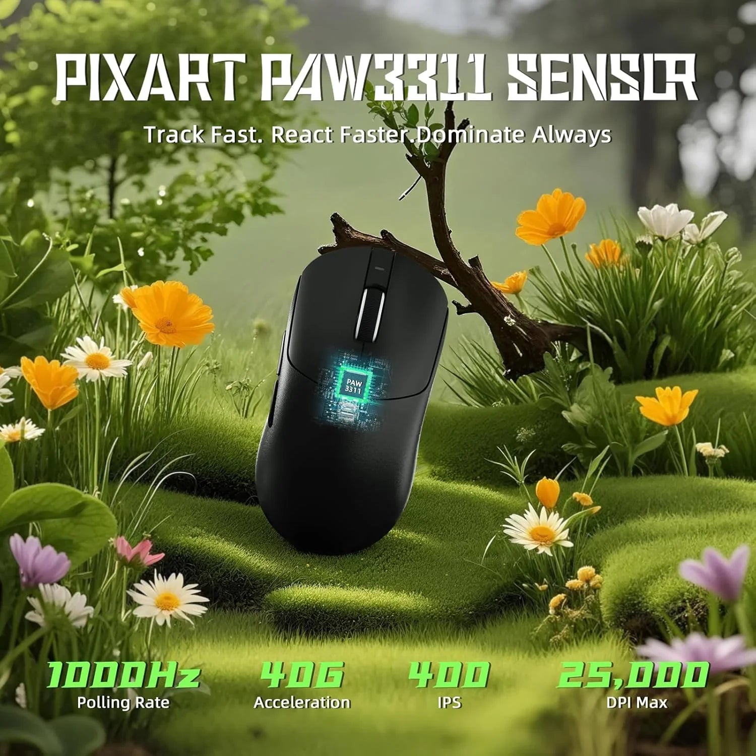 Attack shark x8 se wireless gaming mouse,55g ultra-lightweight wired/bt/2.4ghz