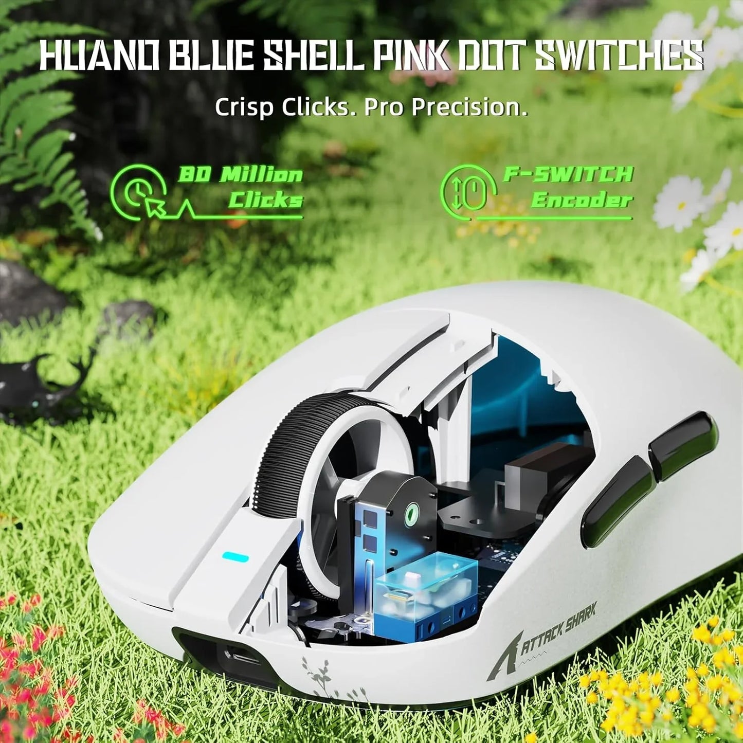 Attack shark x8 se wireless gaming mouse,55g ultra-lightweight wired/bt/2.4ghz