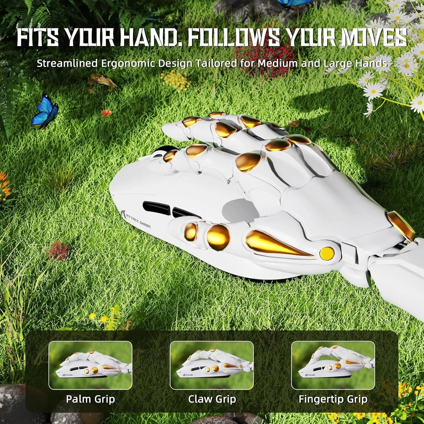 Attack shark x8 se wireless gaming mouse,55g ultra-lightweight wired/bt/2.4ghz
