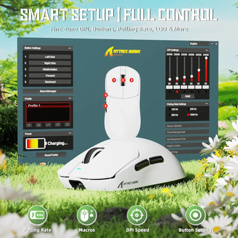Attack shark x8 se wireless gaming mouse,55g ultra-lightweight wired/bt/2.4ghz