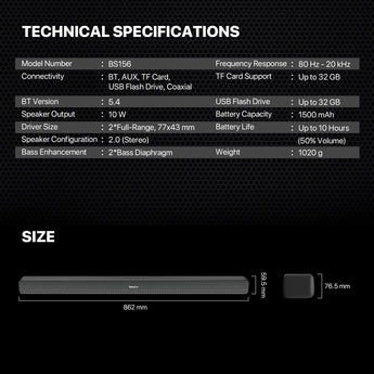 Fantech bs156 nerabar soundbar speaker soundbars