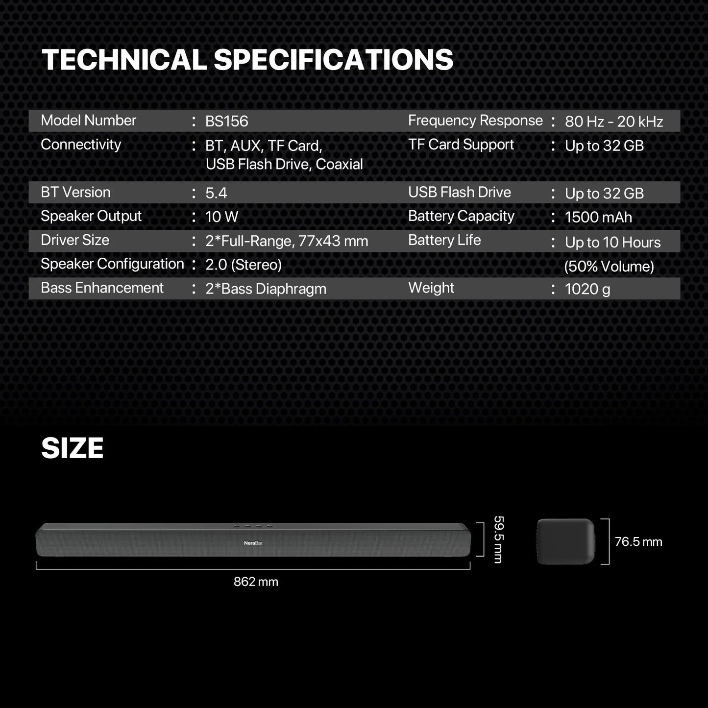 Fantech bs156 nerabar soundbar speaker soundbars