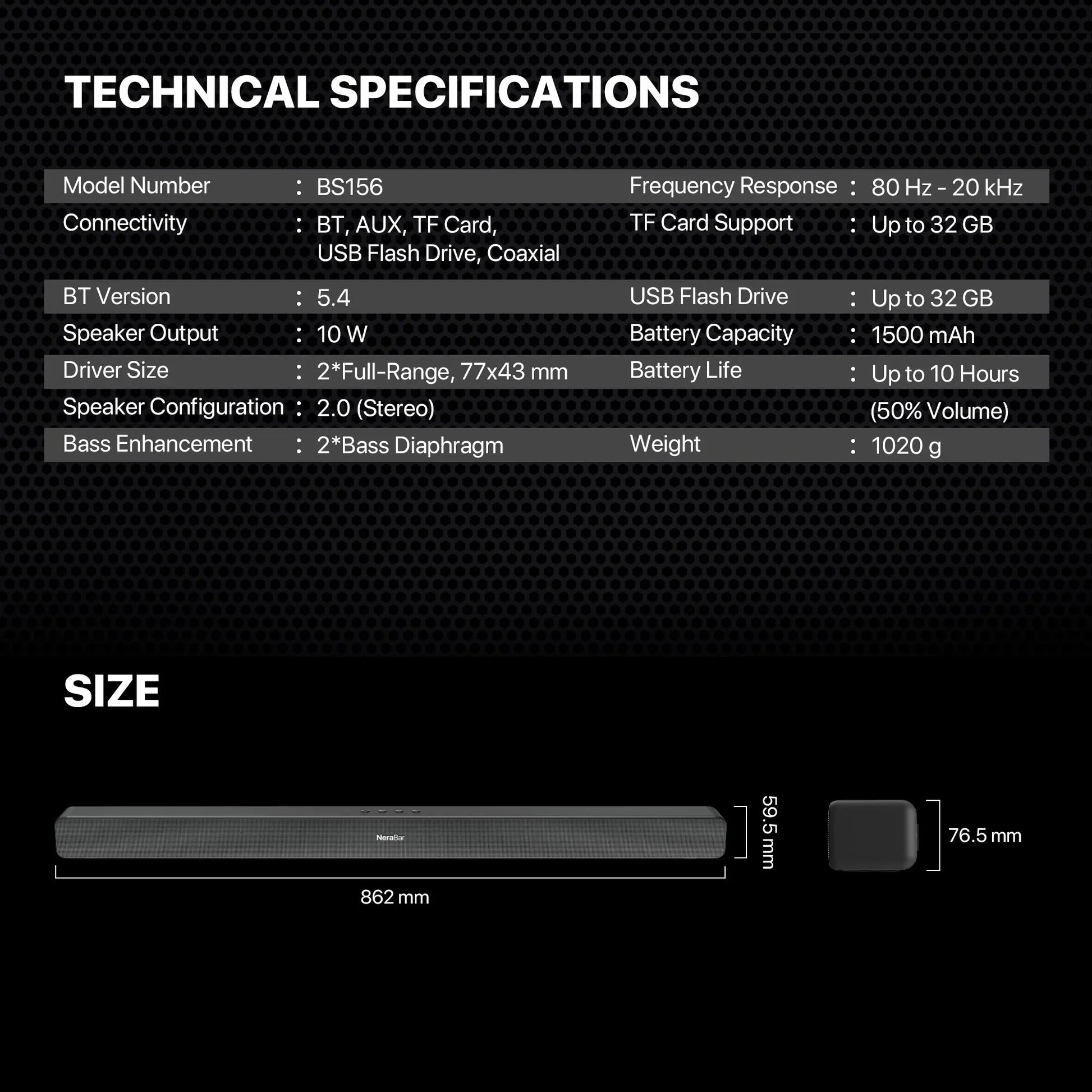 Fantech bs156 nerabar soundbar speaker soundbars