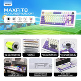Fantech mk921 maxfit8 qmk mechanical keyboard pink keyboards