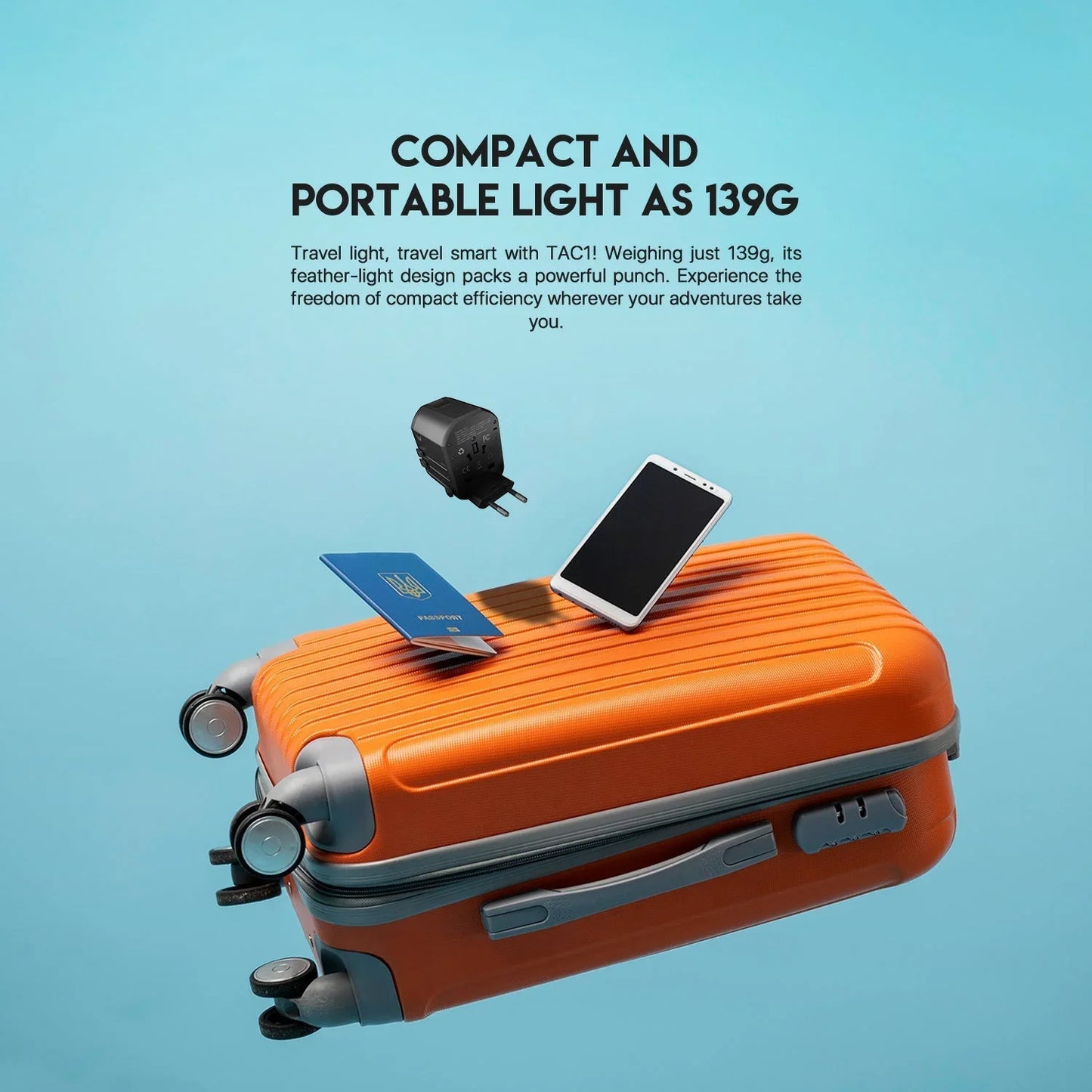 Fantech tac1 power cube travel multi adapter travel plug adapters