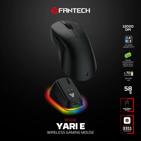 Fantech wg14e yari e ergonomic wireless gaming mouse mice & trackballs