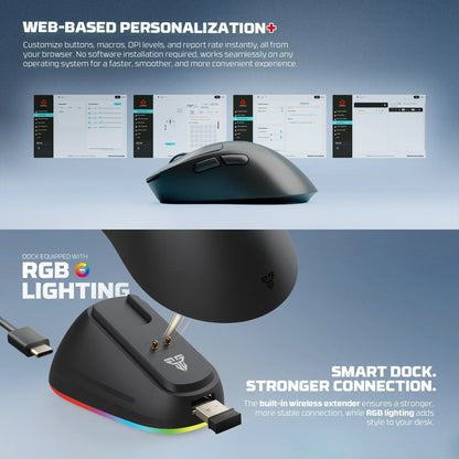 Fantech wg14e yari e ergonomic wireless gaming mouse mice & trackballs