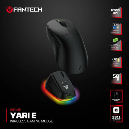 Fantech wg14e yari e ergonomic wireless gaming mouse mice & trackballs