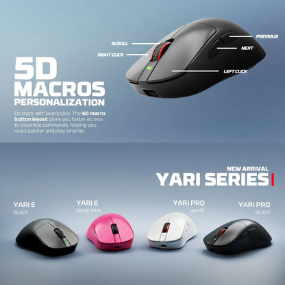Fantech wg14p lightweight wireless gaming mouse paw3950 sensor 8khz polling