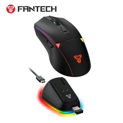Fantech wg7v2rd crypto ii wireless gaming mouse black mice & trackballs