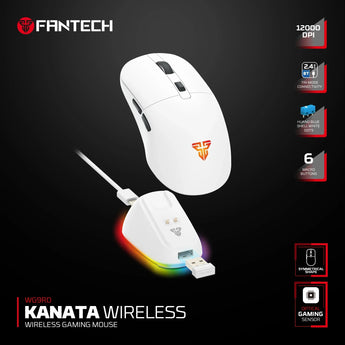Fantech wg9rd wireless gaming mouse with charging magnetic base three mode