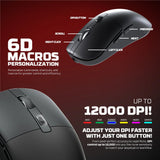 Fantech wg9rd wireless gaming mouse with charging magnetic base three mode