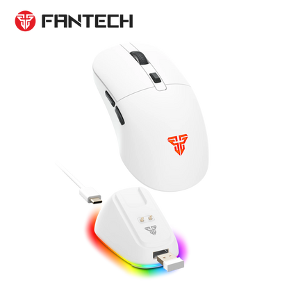 Fantech wg9rd wireless gaming mouse with charging magnetic base three mode
