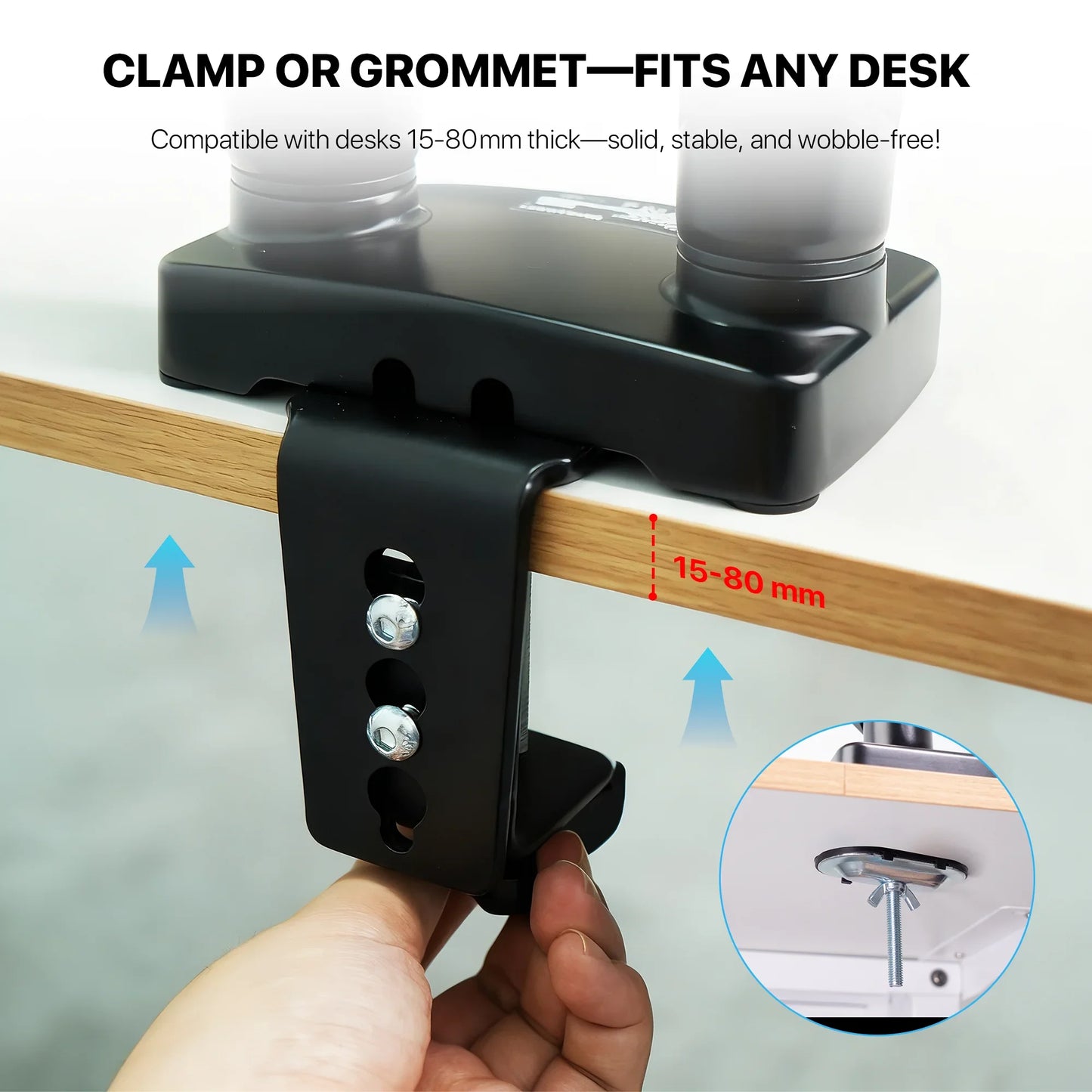 Fantech workstation mbd1 dual-arm monitor mount 90 degree for 13’’ to 32’’