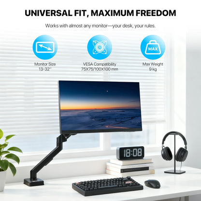 Fantech workstation mbs1 single-arm monitor mount 90 degree for 13’’ to 32’’