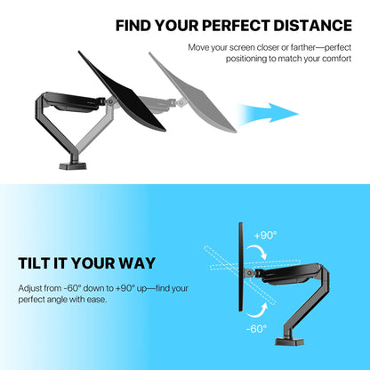 Fantech workstation mbs1 single-arm monitor mount 90 degree for 13’’ to 32’’