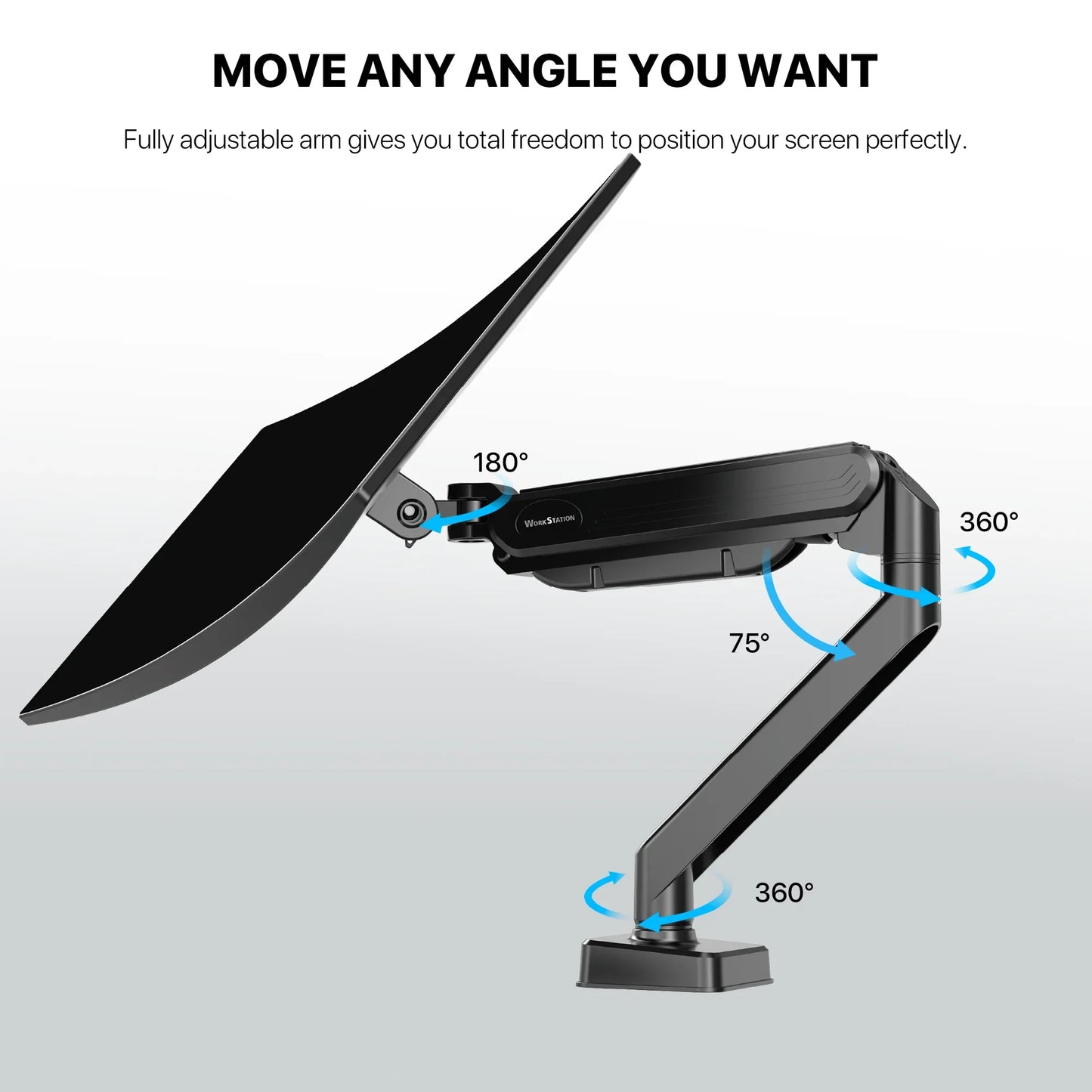 Fantech workstation mbs1 single-arm monitor mount 90 degree for 13’’ to 32’’