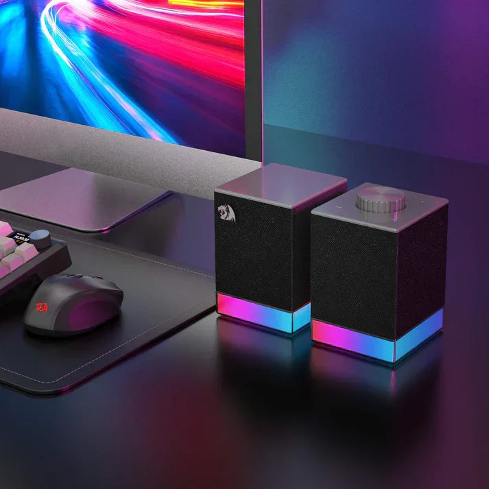 Redragon gs517 glyph pc gaming speaker with bluetooth & usb connectivity